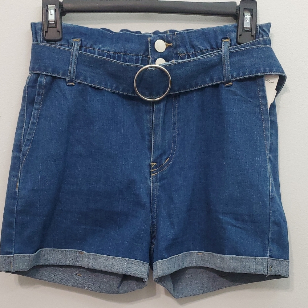 Active USA Dark Blue Jean Shorts with Belt